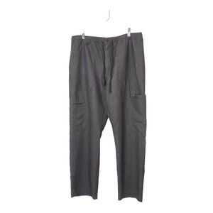 FIGS Men's Cairo 9 Pocket Cargo Scrub Pants Graphite/Green Size XL Short